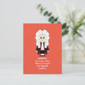 Karma & Newton's derde wet (donkere achtergrond) P Briefkaart (Staand voorkant)