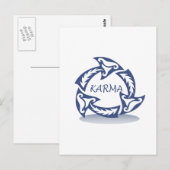 Karma-ontwerp Briefkaart (Voorkant / Achterkant)