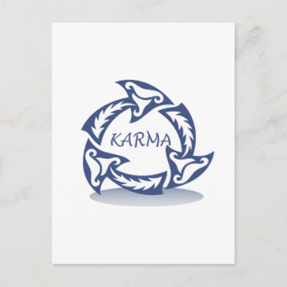 Karma-ontwerp Briefkaart