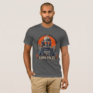 Karma Politie - Retro Futuristische Radiohead T-shirt