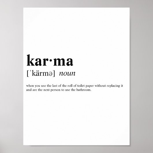 Karma Poster (Voorkant)