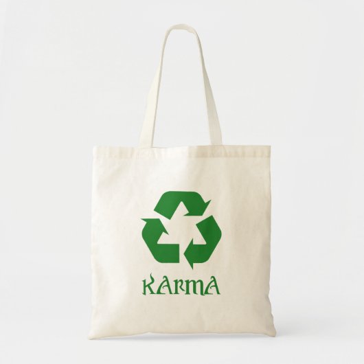 Karma Recyclen wat er omgaat Tote Bag (Voorkant)