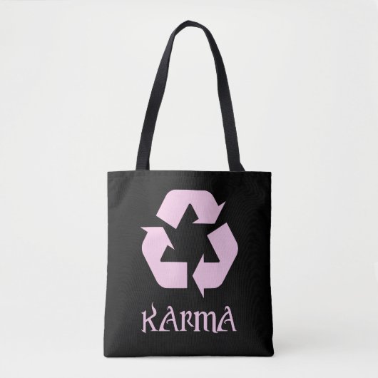 Karma Recyclen wat er omgaat Tote Bag (Voorkant)