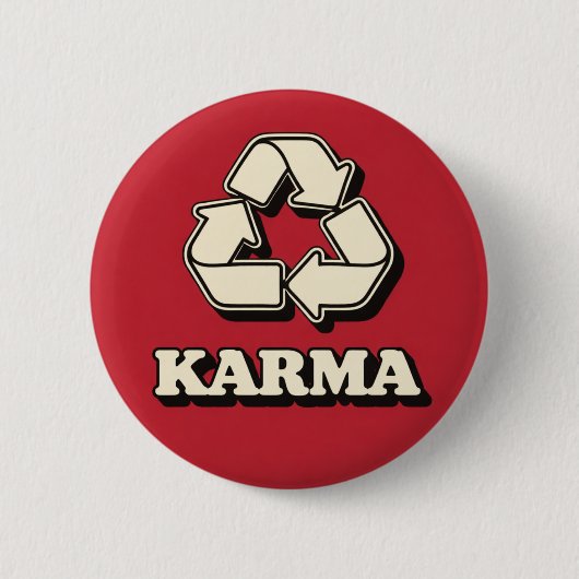 Karma Ronde Button 5,7 Cm (Voorkant)