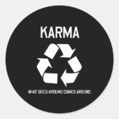 Karma Ronde Sticker (Voorkant)