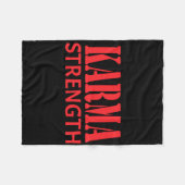Karma Sterkte Sticker Fleece Deken (Voorkant (Horizontaal))
