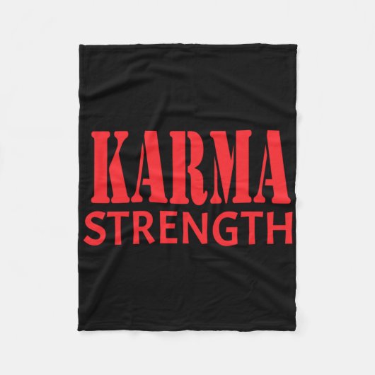 Karma Sterkte Sticker Fleece Deken (Voorkant)