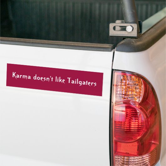 Karma Tailgaters Bumpersticker (Op Truck)