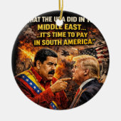 karma terug naar Maduro Keramisch Ornament (Voorkant)