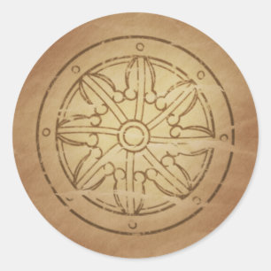 Karma The Wheel of Law Buddhist Ronde Sticker