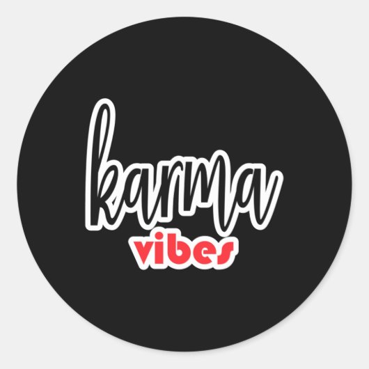 Karma Vibes Sticker (Voorkant)