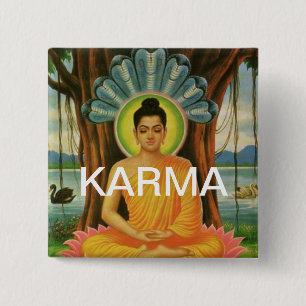 KARMA VIERKANTE BUTTON 5,1 CM