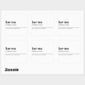 Karma Vierkante Sticker (Vel)