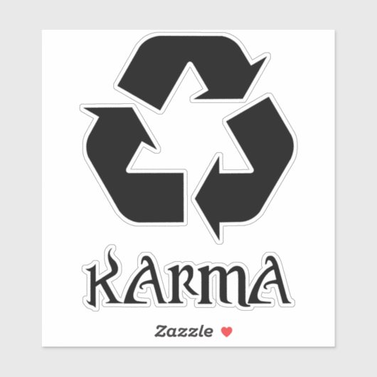 Karma waar je mee bezig bent sticker (Vel)
