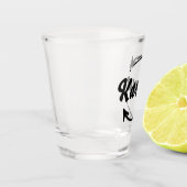 Karma wat er omheen gaat komt rond citaatzwart shot glas (Links)