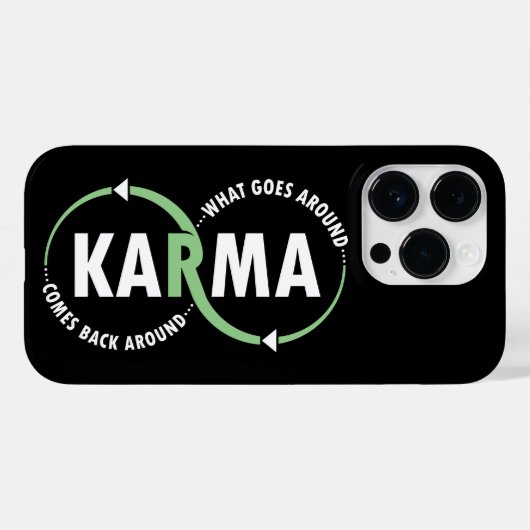 Karma - wat er omheen gaat komt terug rond (v1) Case-Mate iPhone case (Achterkant (horizontaal))
