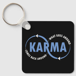 Karma - wat er omheen gaat komt terug rond (v2) sleutelhanger
