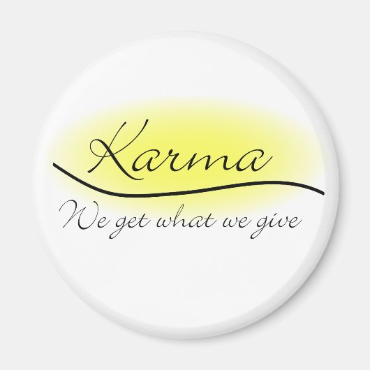 Karma - We krijgen wat we geven Magneet (Voorkant)