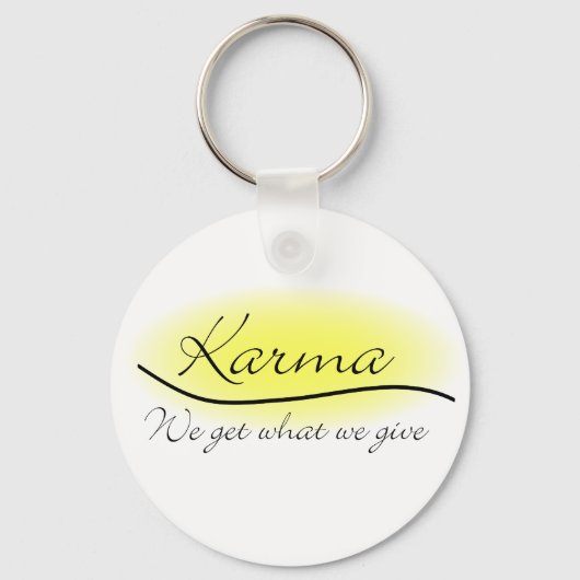 Karma - We krijgen wat we geven Sleutelhanger (Voorkant)