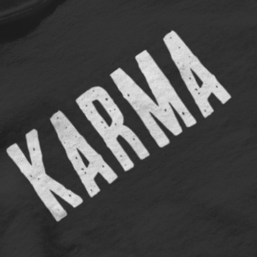 Karma White Text T-Shirt