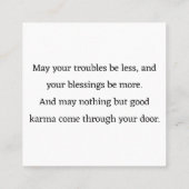 Karma Wielgedicht langs Kaarten Contactkaartje (Achterkant)