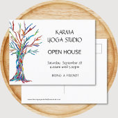 Karma Yoga Open House Uitnodiging Briefkaart