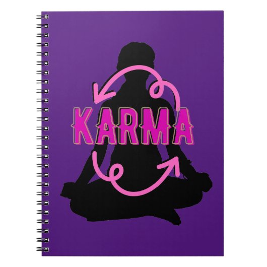 karma , yoga pose notitieboek (Voorkant)