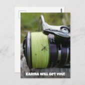 Karma zal je laten vissen briefkaart (Voorkant / Achterkant)