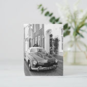 Karmann Ghia Classic Car Art Print Briefkaart (Staand voorkant)