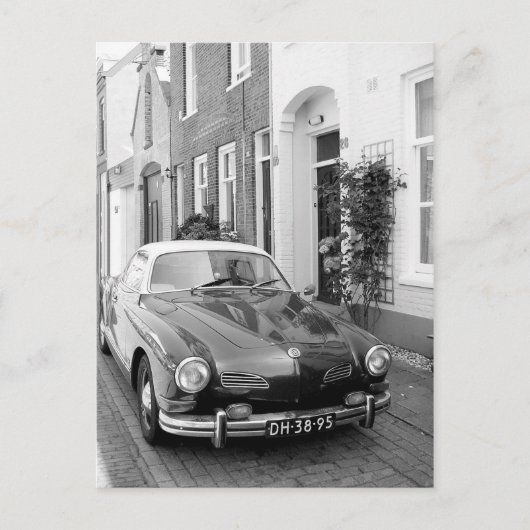 Karmann Ghia Classic Car Art Print Briefkaart (Voorkant)