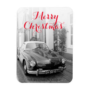 Karmann Ghia Classic Car Merry kerst Magneet