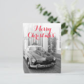 Karmann Ghia Klassieke Auto Kerstmis Feestdagenkaart (Staand voorkant)