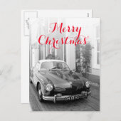Karmann Ghia Klassieke Auto Kerstmis Feestdagenkaart (Voorkant / Achterkant)