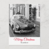 Karmann Ghia Klassieke Auto Kerstmis Feestdagenkaart (Voorkant)