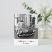Karmann Ghia klassieke auto vrolijk kerstfeest Feestdagenkaart (Staand voorkant)