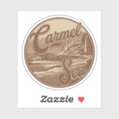 Karmel bij het zee strand california pacific coast sticker (Vel)