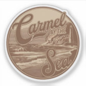 Karmel bij het zee strand california pacific coast sticker (Voorkant)