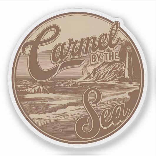 Karmel bij het zee strand california pacific coast sticker (Voorkant)