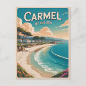 Karmel bij het zee strand california Pacifische ku Feestdagenkaart (Voorkant)