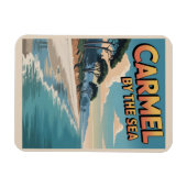 Karmel bij het zee strand california Pacifische ku Magneet (Horizontaal)