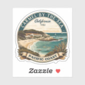Karmel bij het zee strand california Pacifische ku Sticker (Vel)