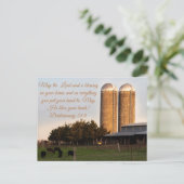 Karmer A Farmer's bidsprinkhaan Briefkaart (Staand voorkant)