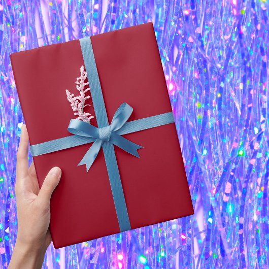 karmijn massieve kleur cadeaupapier