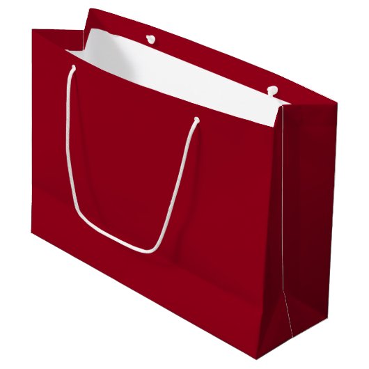 karmijn massieve kleur groot cadeauzakje (Voorkant Gekanteld)