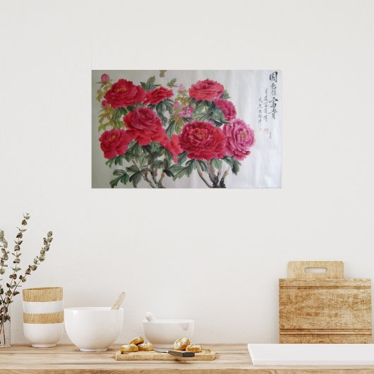 karmijnpruimen poster (Keuken)