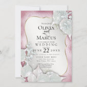 Karmila | Aangepaste Bleke Bourgondische Pearl Shi Kaart (Voorkant)