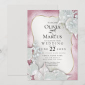 Karmila | Aangepaste Bleke Bourgondische Pearl Shi Kaart (Voorkant / Achterkant)