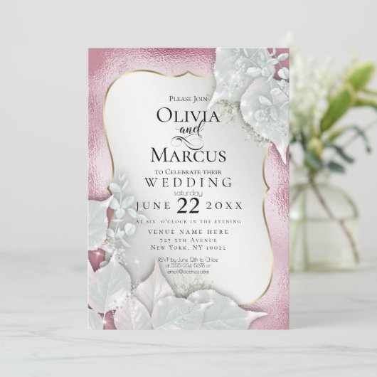 Karmila | Custom Bleekroze Parelglans 2 Kaart (Staand voorkant)