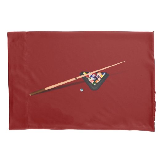 Karmozijn Biljarttafel Kussensloop (Voorkant)