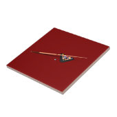 Karmozijn Biljarttafel Tegeltje (Zijkant)